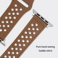 thumbnail image 6 of ALMNVO UP Leather Compatible with Apple Watch Bands iWatch Band 41mm 40mm 38mm 45mm 44mm 42mm Ultra 49mm UP Soft Leather Wristbands Women Men for iWatch Series 9 8 7 SE 6 5 4 3 2 1, 6 of 15