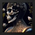 thumbnail image 2 of Stephen Chambers 26x26 Black Modern Wood Framed Wall Art Titled - Skull 19, 2 of 6