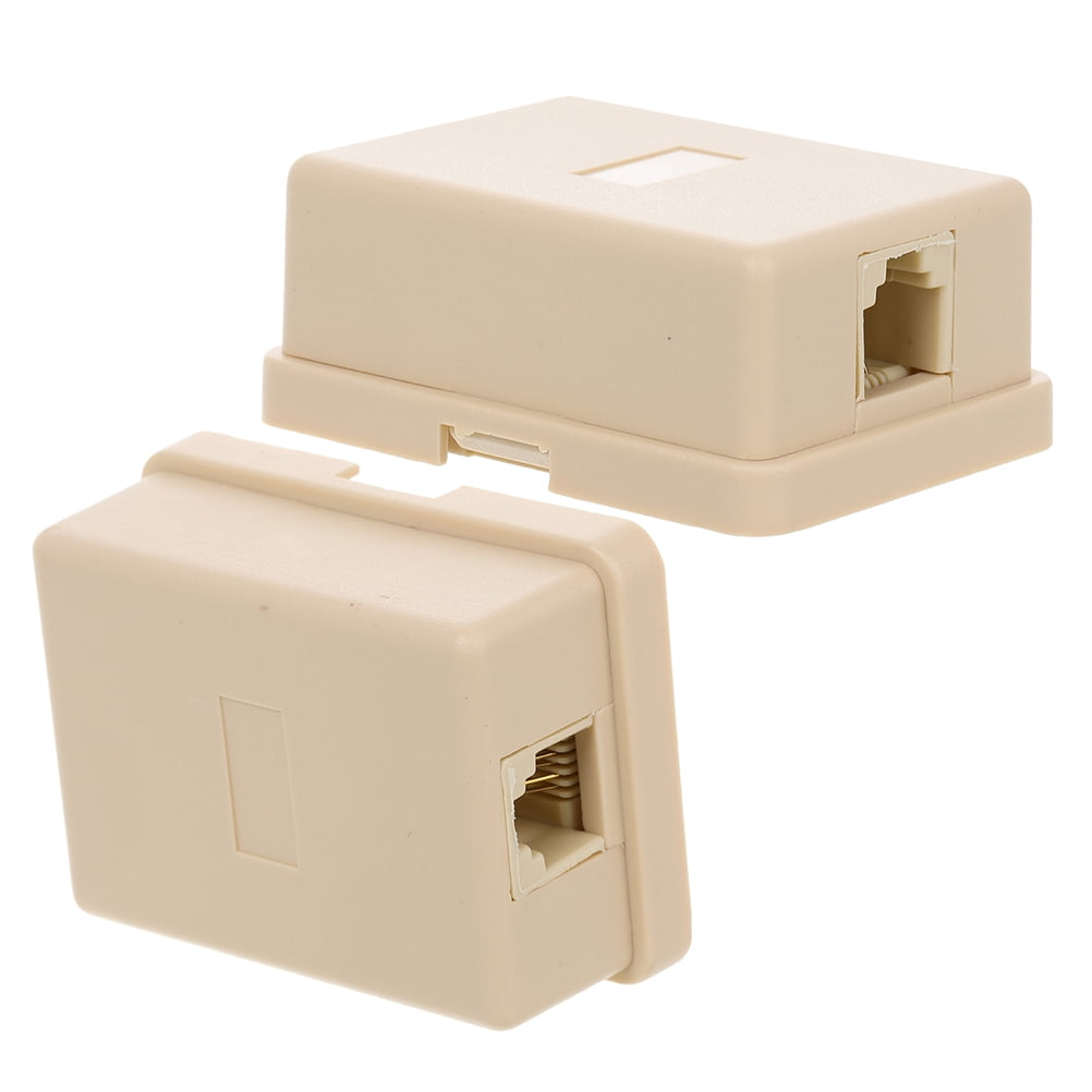 Masteelf 2pcs Telephone Junction Box Single Hole Telephone Splitter Box For Phones Telephone Junction Box Splitter Supplies Telephone Accessories For Home Office