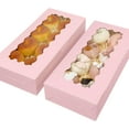 thumbnail image 3 of Paquete de 50 cajas de galletas con ventana, dos usos, caja de pastelería y panadería para embalaje, 3 of 4