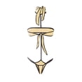 thumbnail image 3 of Trajes de baño de una pieza para mujer Traje de baño con estampado diario para mujer Traje de baño conservador de cuerpo unido Conjunto de dos piezas con falda de playa estampada, 3 of 3