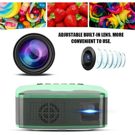 projector beamer cinema lens 1080p adjustable portable built led source light mini