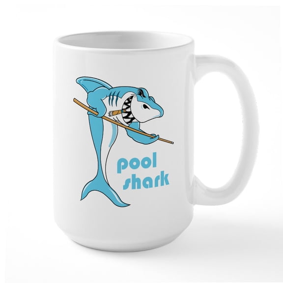 CafePress - Pool Shark Large Mug - 15 oz Ceramic Large White Novelty Mug