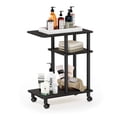 thumbnail image 1 of Mesa auxiliar Furinno Turn-N-Tube en forma de C con ruedas Espresso, 1 of 6