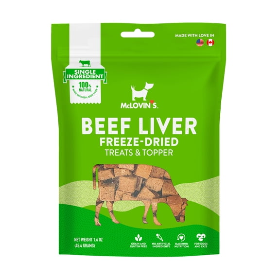 McLovin's Freeze Dried Treat & Topper Beef Liver 1.6oz