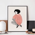 thumbnail image 3 of Póster de chica de moda sin marco, papel Kraft para club, bar, póster vintage, arte de pared, pintura, dormitorio, estudio, pegatinas, 3 of 5