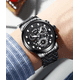 thumbnail image 4 of Luminoso Reloj Impermeable Para Hombre Acero Inoxidable Negro Malubero  Reloj para Hombre, 4 of 4