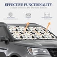 thumbnail image 7 of Picia Funny Puppy 2 Piece Car Windshield Sun Shade Foldable | Foldable Sun Shield for Front Window Blocks UV Rays and Keeps Your Vehicle Cool-Large, 7 of 7