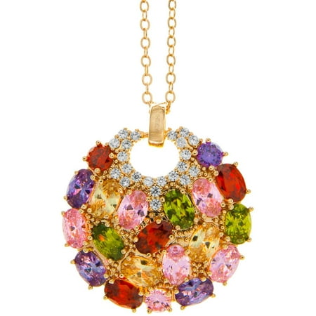 Rose Gold Plated Necklace with Sea Inspired Encrusted Pendant Design with a 16 Extendable Chain and Lobster Clasp with High Quality Multicolored Crystals by Matashi
