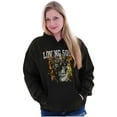 thumbnail image 3 of Flaming Floral Skull Loving Soul Unisex Plus Fleece Graphic Hoodie Brisco Brands 3X, 3 of 6
