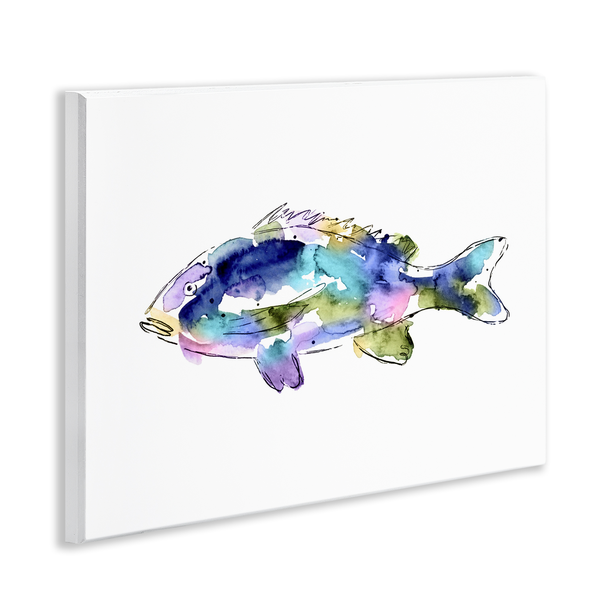 Stupell Industries Watercolor Style Fish Animals & Insects Painting Unframed Art Print Wall Art, 14 x 11