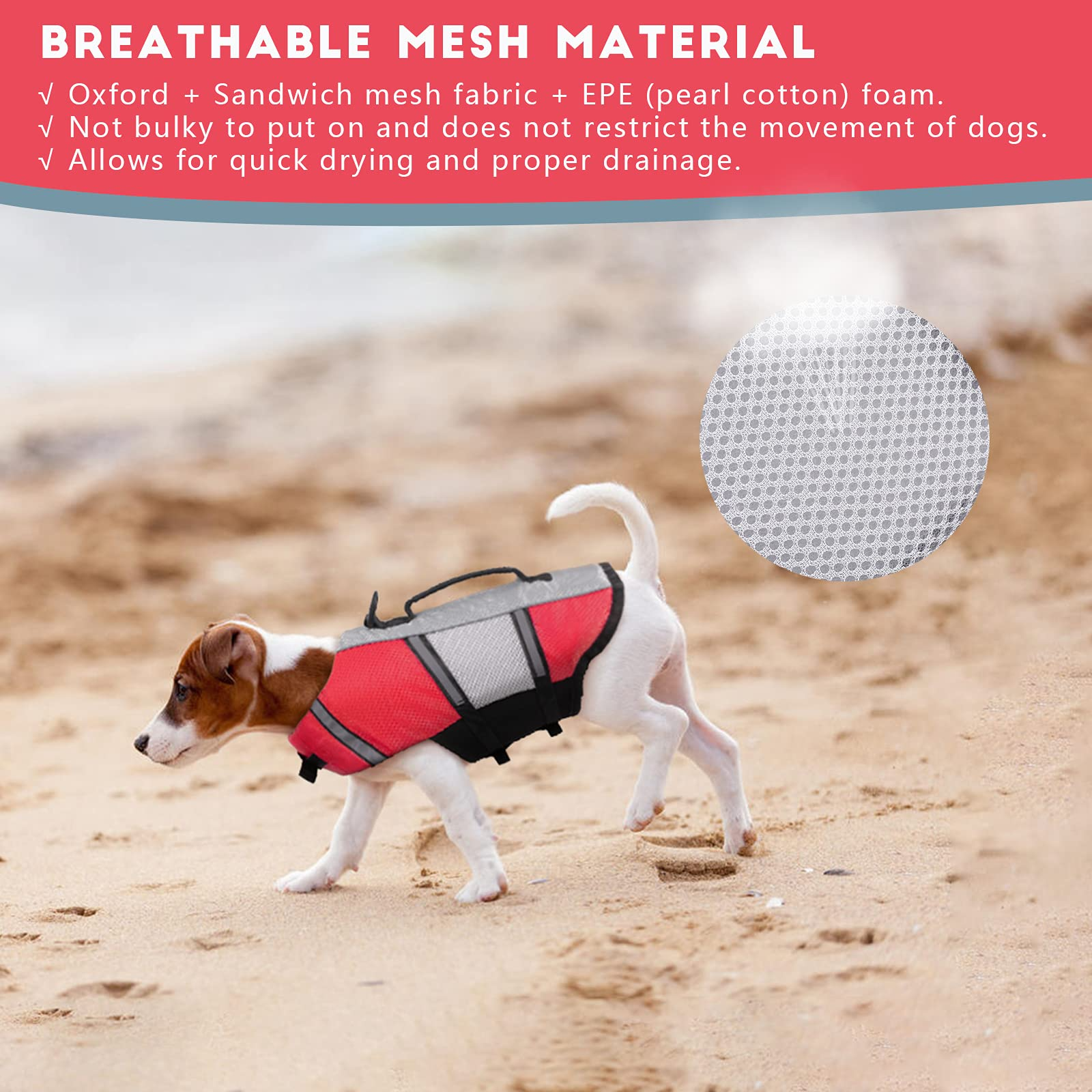 QBLEEV Dog Life Jacket Pet Life Vest 