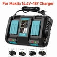 thumbnail image 7 of DC18RD 18V Dual Charger For Ma*kita BL1830 BL1415 BL1430 BL1840 BL1850 BL1860 14.4V-18V Li-ion Battery Replacement 3A Charger, 7 of 7