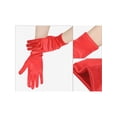 thumbnail image 3 of INSPIRE CHIC Solid Color Satin Full Finger Gloves Wrist Length Short Gloves for Women Red One Size, 3 of 6