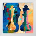 thumbnail image 2 of Stephen Chambers 15x15 White Modern Wood Framed Wall Art Titled - Two Kings, 2 of 6