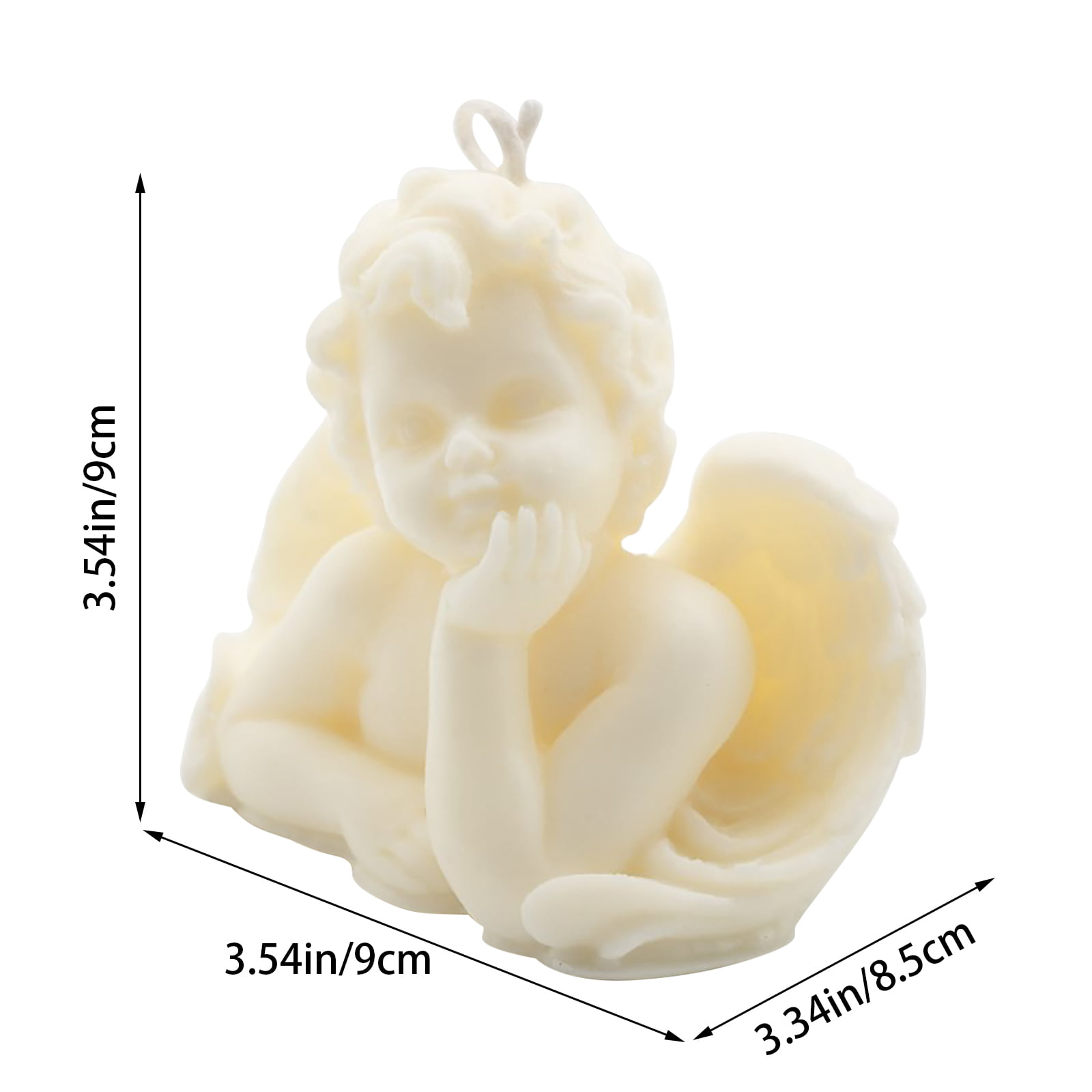Nuanchu 2 Pieces Angel Candle Soy Scented Candle Wax Vegan Candle Cute