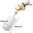 thumbnail image 3 of Pack 1/2\" Water Float Valve with Adjustable Arm, Oiginal Float Ball Valve Shutoff for Automatic Water Container Bowl Tank Trough for Horse Cattle Sheep, 3 of 5
