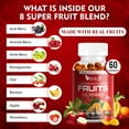 thumbnail image 7 of VITINITY Fruits Supplement - Super Fruit Delicious Gummies (60 Chews), 9 Superfruits, Fruit & Herbs, Super Fruit Vitamins, Non-GMO, Pectin-Based, Gluten-Free, No More Pills (30 Day Supply), 7 of 7