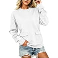 thumbnail image 3 of Loopsun Womens Long Sleeve Fall Tops Fashion Solid Zip Front Crew Neck Casual Sports Style Shirts, 3 of 3