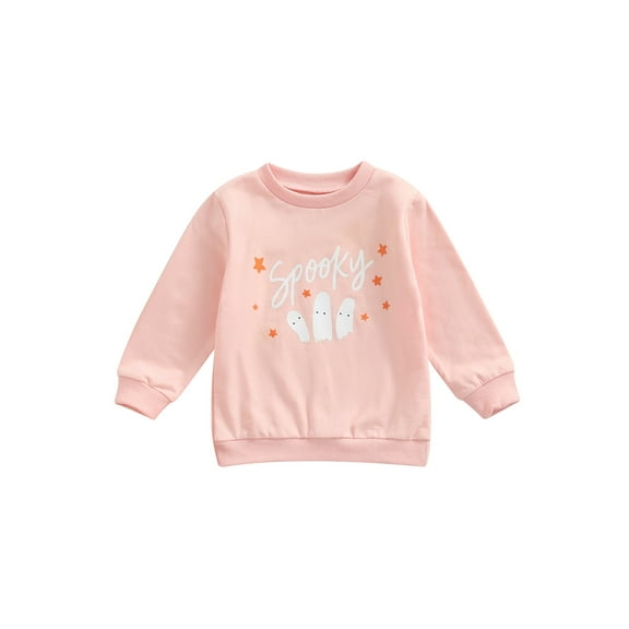 Douhoow Toddler Baby Halloween Pullover Autumn Casual Ghost Printed Long Sleeve Sweatshirt