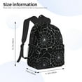thumbnail image 4 of Vsdgher Spider Web Black Print Unisex Large Capacity Bookbag Schoolbag Casual Daypack for High School/College/Teens/Travel/Work, 4 of 8