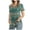 Green#, variant on Patlollav Summer Saving Plus Size Womens Crew-Neck Short Sleeve Print Tops Hide Belly Tunic Shirts Dressy Casual Flowy Blouse