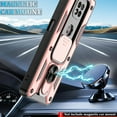 thumbnail image 6 of Moto G Power 2021 Case, with HD Screen Protector (Not Fit 2020/2022), Heavy Duty Shockproof Phone Cover with Magnetic Kickstand Ring for Motorola Moto G Power 2021, Rose Gold, 6 of 15