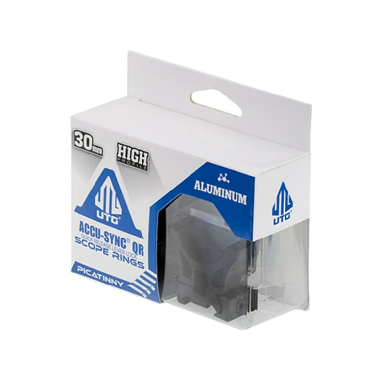 ACCU-SYNC QR 30mm Low Profile Scope Rings, Picatinny (Offset 25mm) - UTG