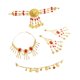 thumbnail image 4 of Conjunto de 5 piezas de joyería para danza del vientre: tocado, collar, pendientes y cadena para la nariz. Pendientes de clip, 4 of 6