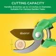 thumbnail image 3 of Miracle-Gro 8 in. Bypass Pruning Shears – 1/2 in. Cutting Capacity, Carbon Steel Blade, 3 of 6