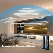 2 in 1 Separable Sound Bars for TV, Bluetooth 5.0 Surround Sound System for TV Wireless Connect, 37 Inch Soundbar for Home Theater, ARC/Optical/USB Cables & Remote TV Speakers, Wall Mountable