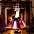 thumbnail image 5 of AuroraX Witch Tutu Skirts 19 inch Porch Goose Halloween Outfits , 23" Porch Goose Clothes Sets 17 inch Holiday Fall Decorations for Home Outdoor Plastic Porch Goose Accessories, 5 of 5