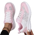 thumbnail image 2 of Willtoo Womens Lace Flower Fashion Sneakers Breathable Comfort Round Toe Lace-Up Embroidered Tennis Shoes Daily Casual Summer Travel, 2 of 5