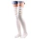 thumbnail image 1 of Guardurnaity 1 par de medias para mujer, hilo de Color sólido, calentador de pies para clima frío para invierno, botas decorativas para niñas, Medias Blanco, 1 of 6