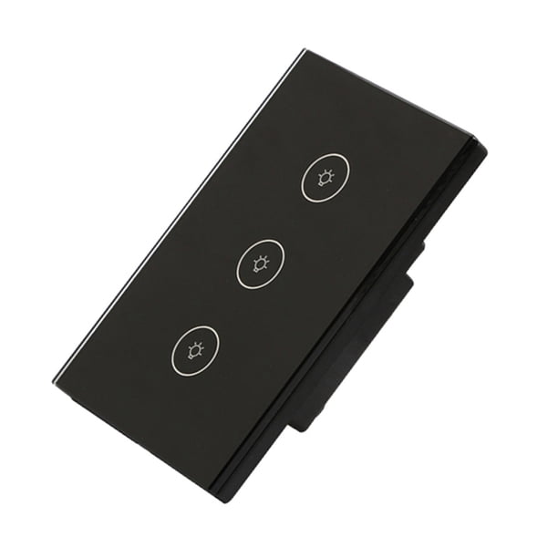 Ounissouiy Tuya Smart Switch WiFi Wall Touch Panel Home Light Interruptor de control remoto inalámbrico Electrodomésticos negro