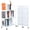 White, variant on Villertech 4 Tier Folding Metal Shelf with Wheels,Kitchen,study,Garage Storage Shelf,46.8"H,White