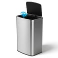 thumbnail image 2 of Innovaze 15.85 gal./60 Liter Stainless Steel Rectangular Motion Sensor Trash Can for Kitchen, Silver, 2 of 9