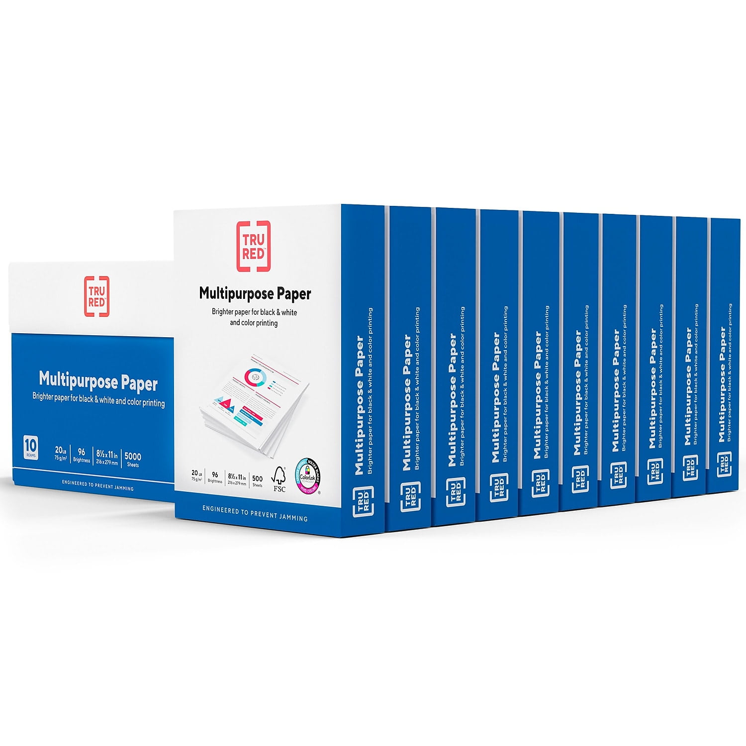 Free Shipping! TRU RED 8.5x11 Color Printer Paper, 20 lbs, 96