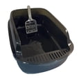 thumbnail image 3 of Runquan Cat Litter Box Easy Cleaning Container Tray Kitty Sturdy Cat Toilet Sand Box Black, 3 of 8