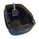 thumbnail image 2 of Caja de arena abierta, caja de arena para inodoro para gatos resistente, caja de arena semicerrada de fácil limpieza, bandeja de arena tamizada para Negro, 2 of 8