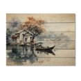 thumbnail image 3 of Designart "Boat Ride on the Perfume River in Hue, Vietnam" Vietnam Print on Natural Pine Wood, 3 of 5