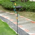 thumbnail image 2 of Free Standing Solar Bird Bath, 58" Tall Decorative Birdbath and Feeder Combo, Stake Bird Baths for Outdoors with Solar Fountain, 5 Spikes Floral Accent Birdbaths for Garden Patio Yard Lawn, 2 of 8