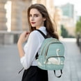 thumbnail image 6 of FORMRS Mini Backpack Purse for Women Travel Daypack Casual Shoulder Bag, White Cartoon Swan, 6 of 7
