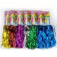 thumbnail image 5 of Monebena  6Pcs Cheerleader Pom Poms Metallic Cheerleader Cheer Cheerleading Dance Party Team Match Sports Pom Poms Hand Pompoms, 5 of 22