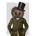 thumbnail image 2 of Fab Funky 20x24 Gold Ornate Wood Framed with Double Matting Museum Art Print Titled - Hedgehog Rider Portrait, 2 of 4