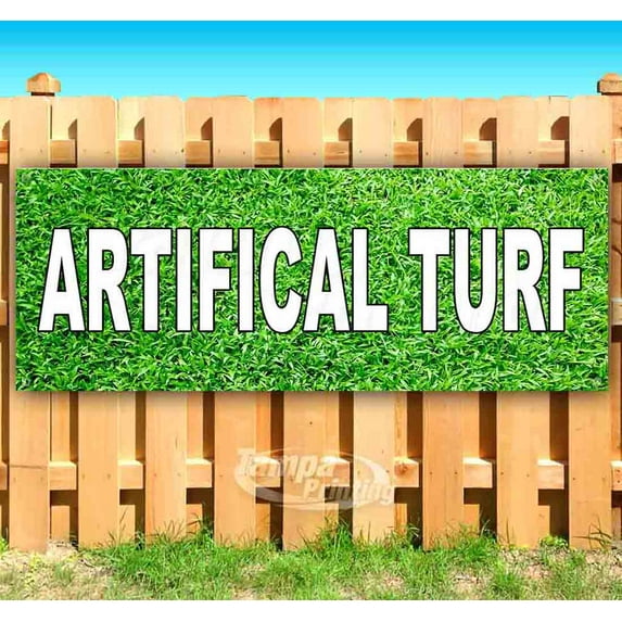 Artificial Turf 13 oz Vinyl Banner With Metal Grommets