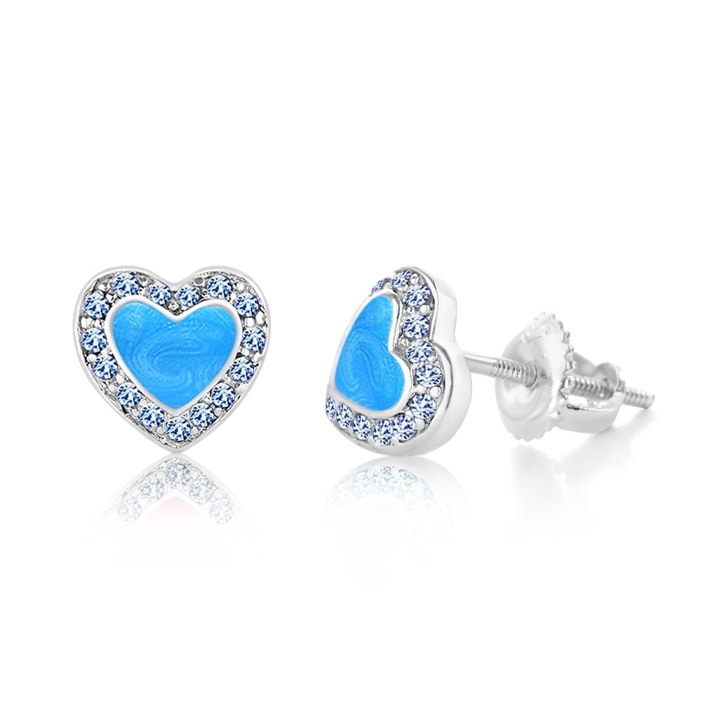 Eternal Heart Earring Earrings Glows In The Dark Set Magical Fairy Valentines Day 2019 Silver Dangle Couples Luminescent Lovers Love Teen Fantasy Fairy Tail Blue Color BGlow 