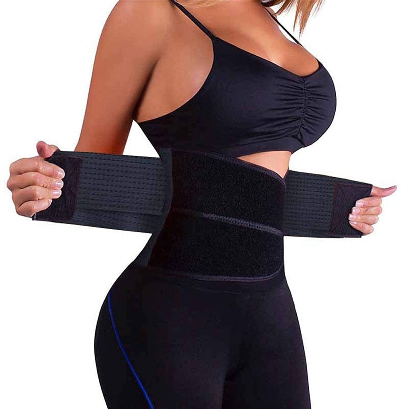 KEEPTO Waist Trainer for Women and Men Sweat Band Tummy Control Waist Cincher Trimmer Belt for Weight Loss 