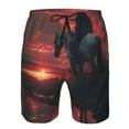 thumbnail image 3 of Logiee Lone Rider Under Red Sky Print Mens Swim Trunks Quick Dry Board Shorts,Breathable Hawaii Beach Shorts Swimwear Bathing Suits-Small, 3 of 6
