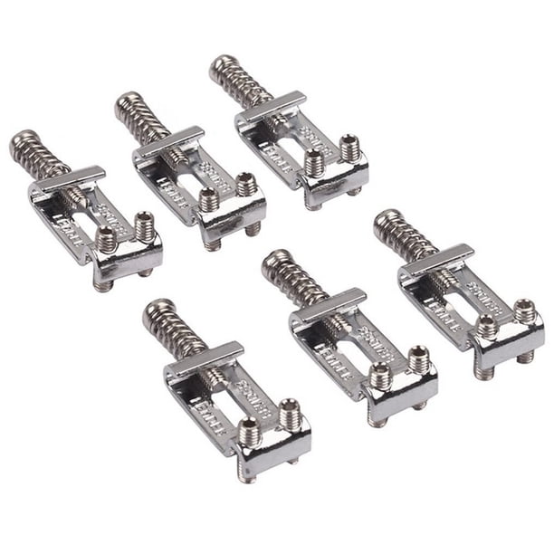 Soidarity 6 piezas de guitarras eléctricas Tremolo Bridge Saddle System pieza de repuesto instrumento de cuerda accesorio de reparación para Accesorios para instrumentos musicales